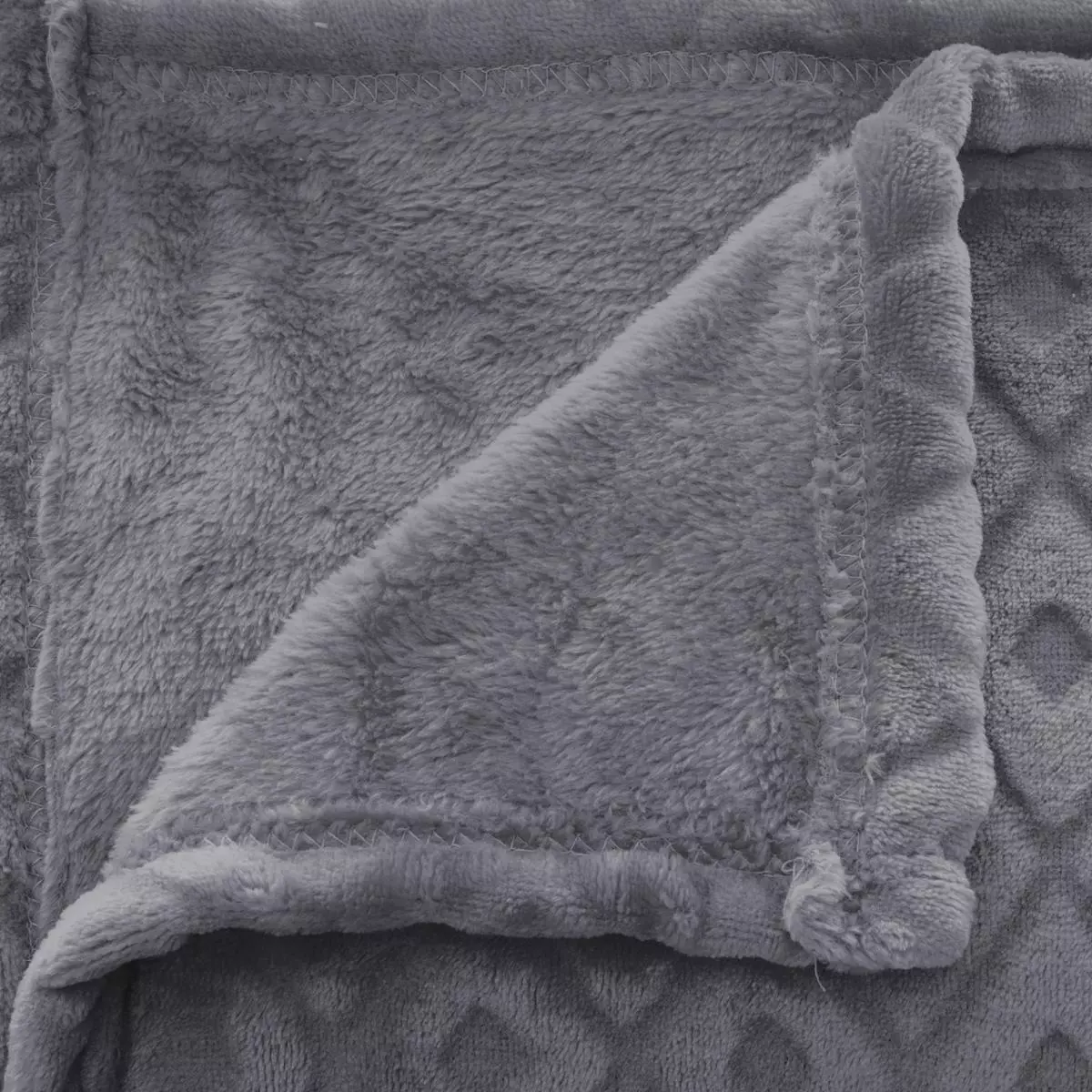 Plaid doux (230 cm) 3D Losange Gris foncé 2