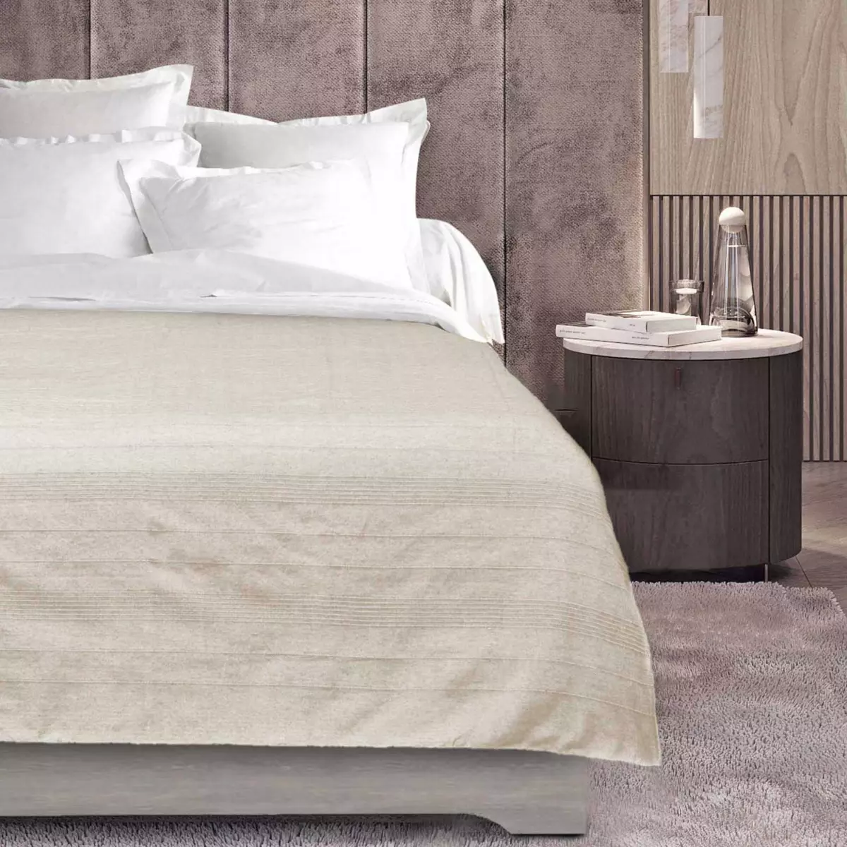 Plaid (240 cm) Lucile Ecru 2