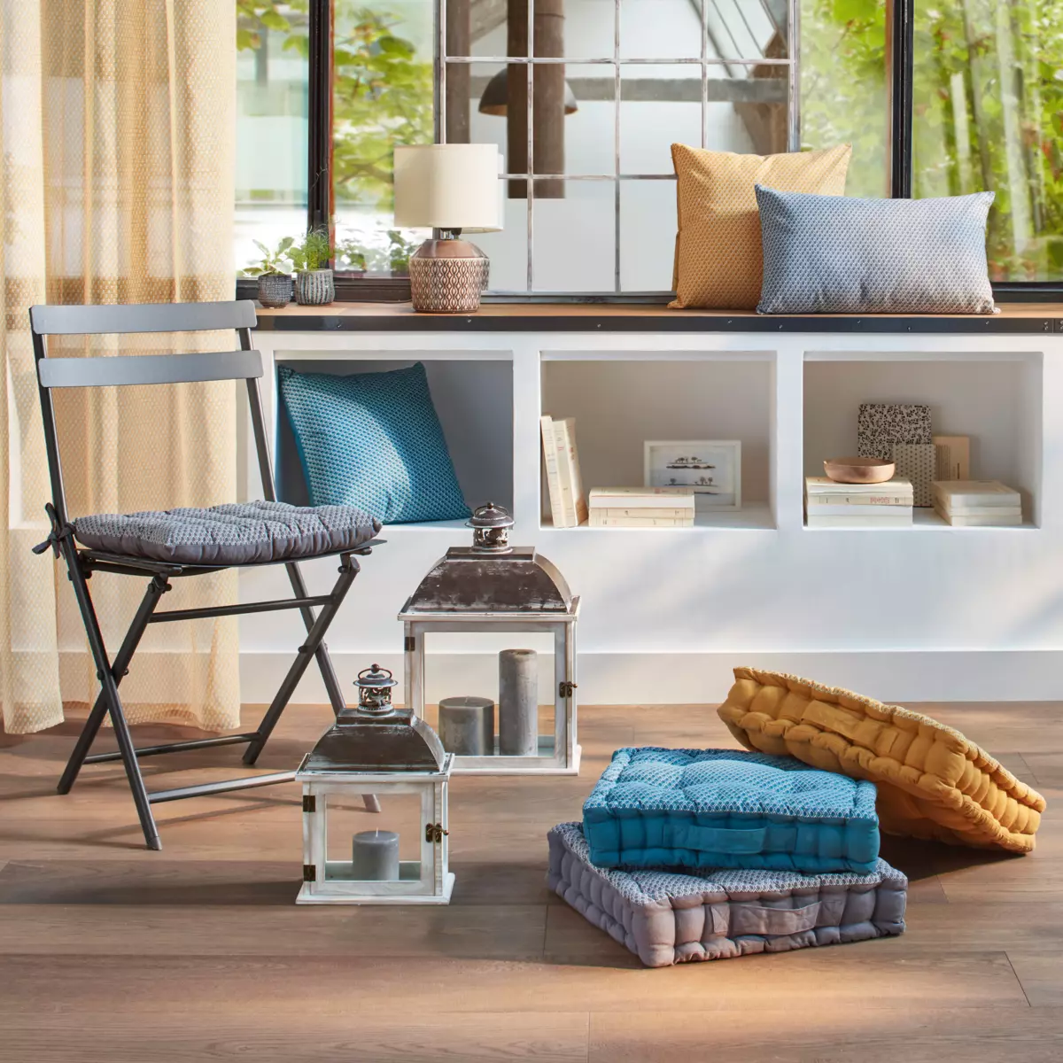 Cojín para el suelo (D40 cm) Otto Gris 2