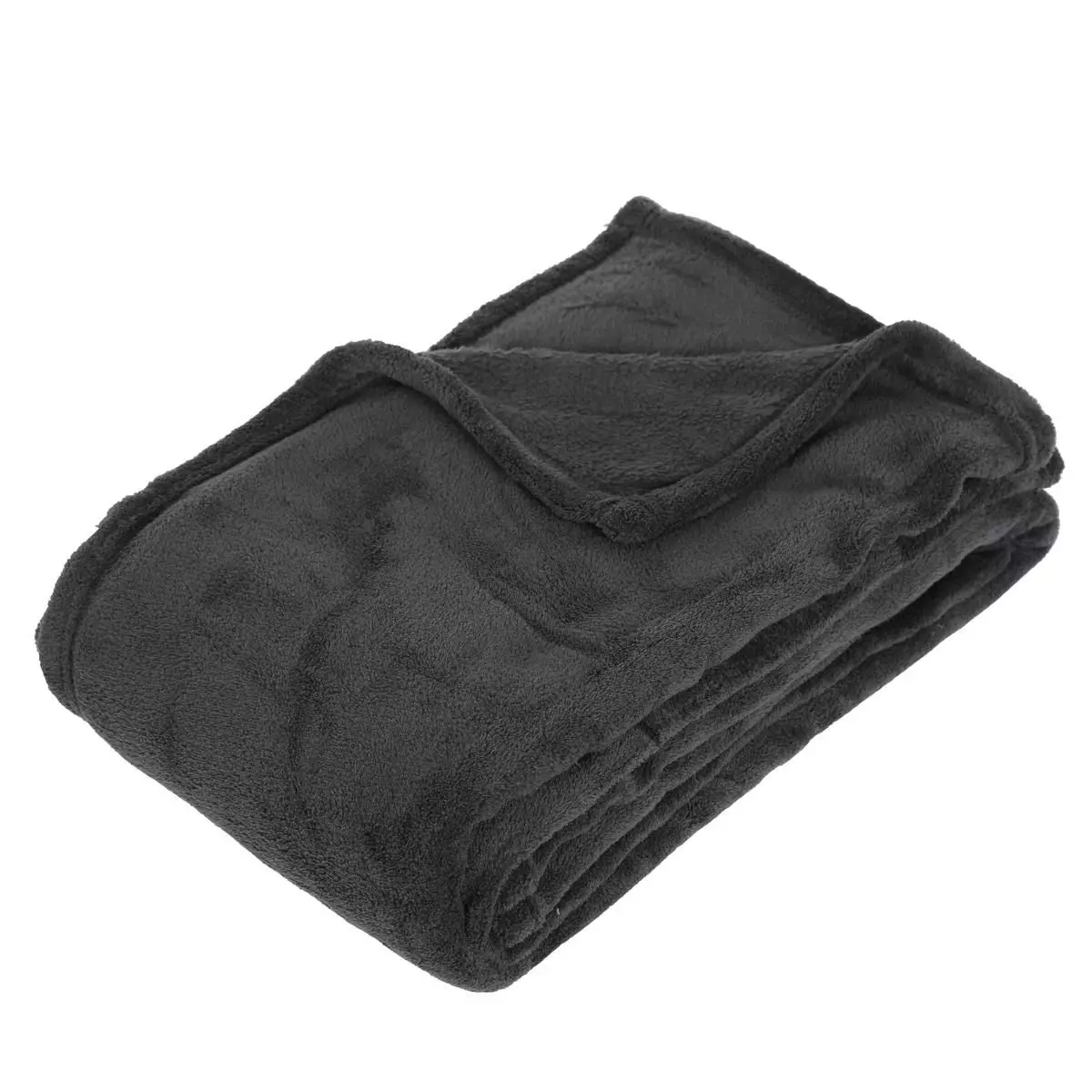 Plaid doux (150 cm) Tendresse Gris anthracite 1