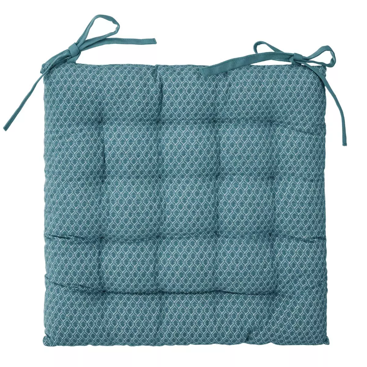Coussin de chaise carré Otto Bleu canard 1