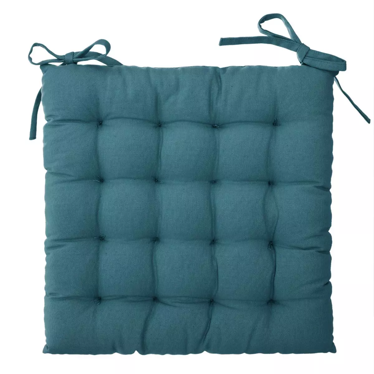 Coussin de chaise carré Otto Bleu canard 3
