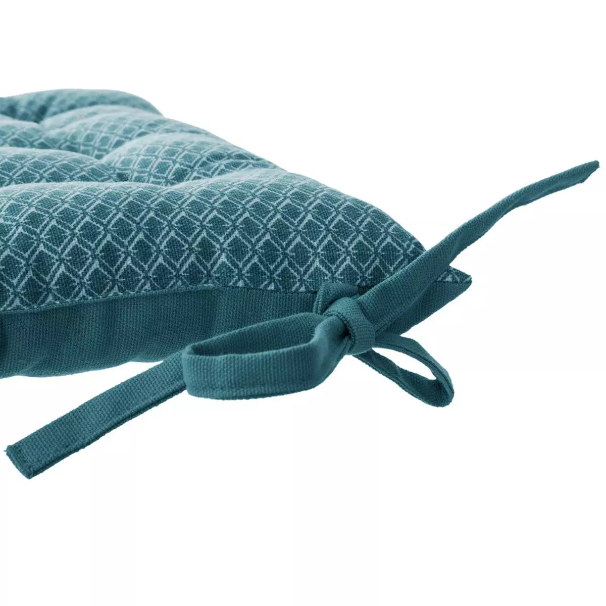 Coussin de chaise carré Otto Bleu canard 5