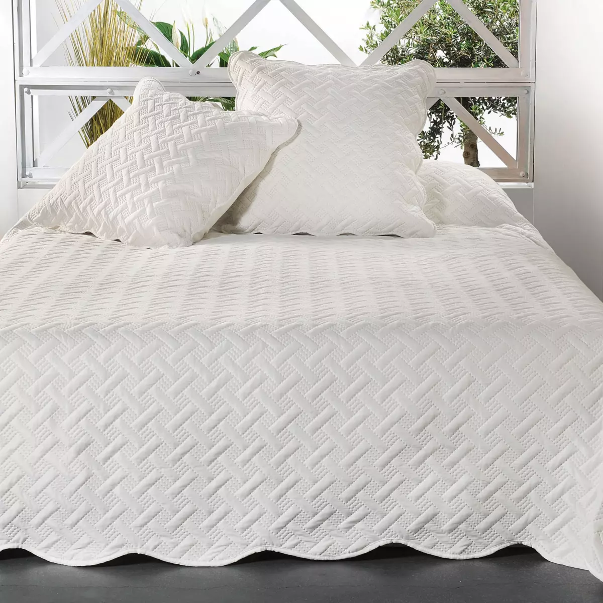 Bedsprei met 2 kussenslopen (250 x 260 cm) California Beige 1