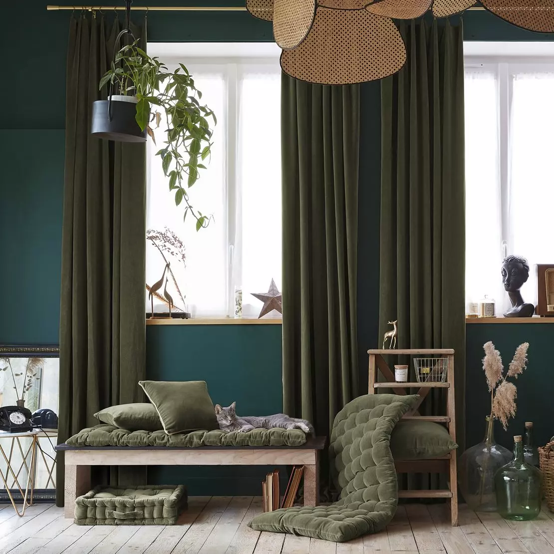 Cuscino quadrato (45 cm) César Verde timo 5