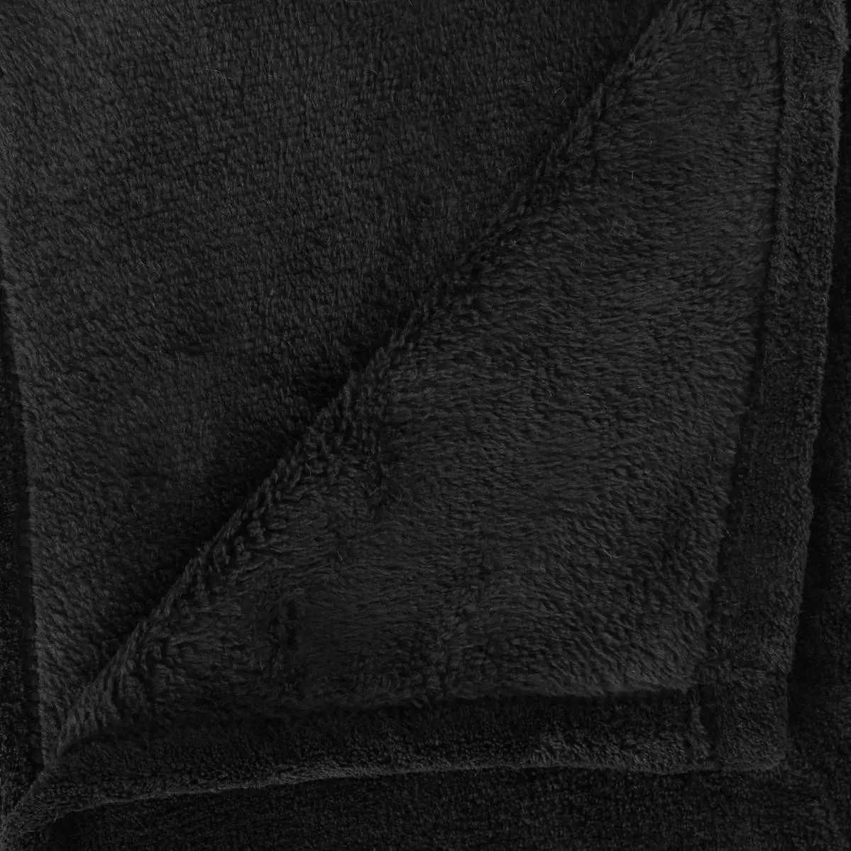 Plaid doux (180 cm) Tendresse Noir 3