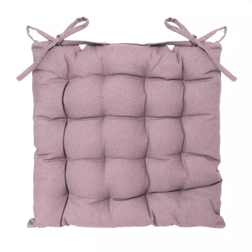 Coussin de chaise carré Datara Rose clair 1