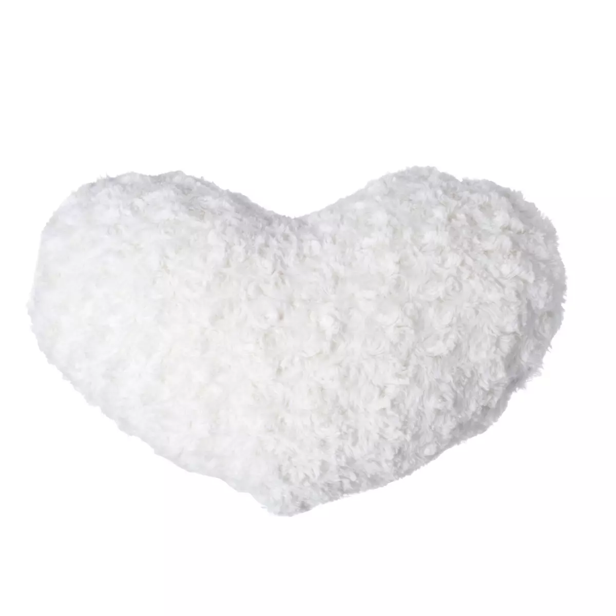 Cojín Corazón Rizado Blanco 1