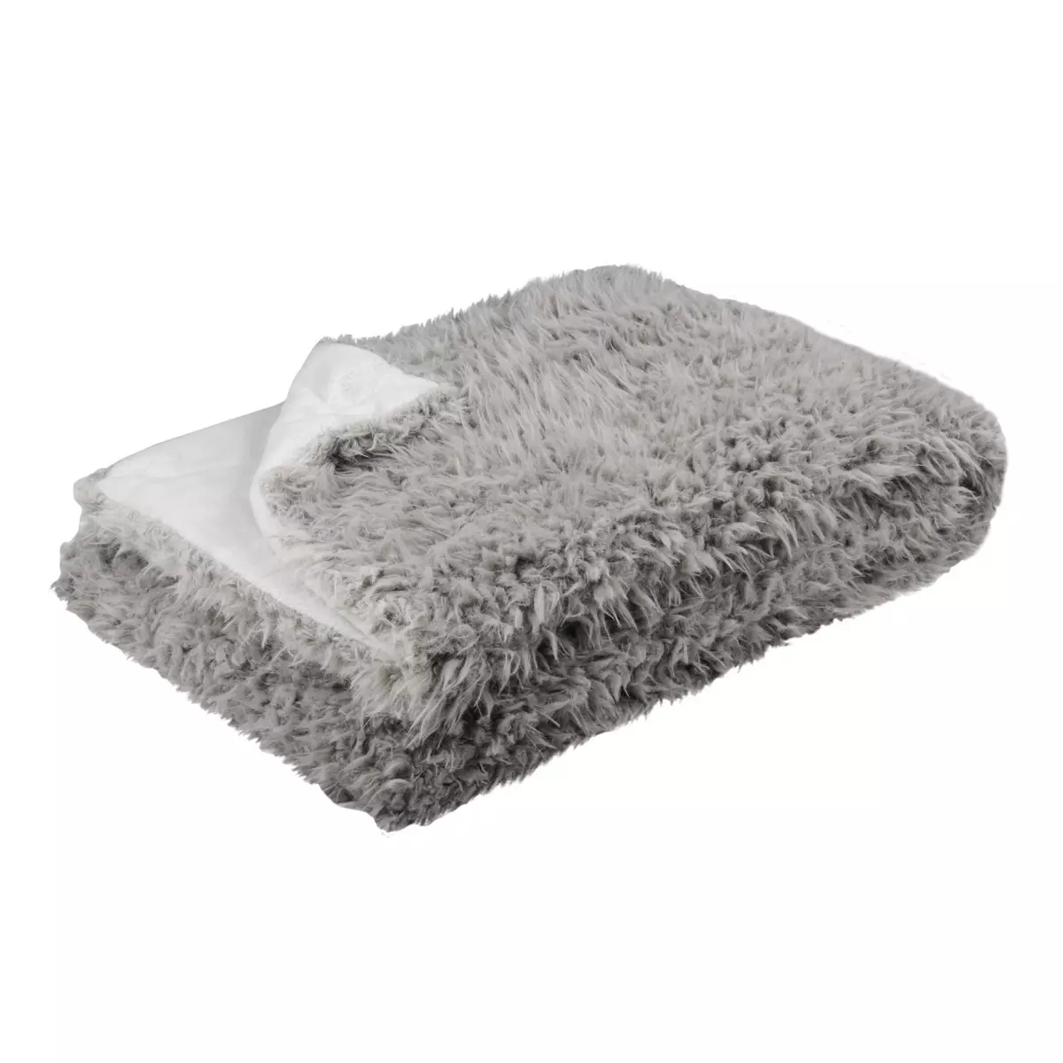 Kunstfelldecke (160 cm) Mouton Taupe 2