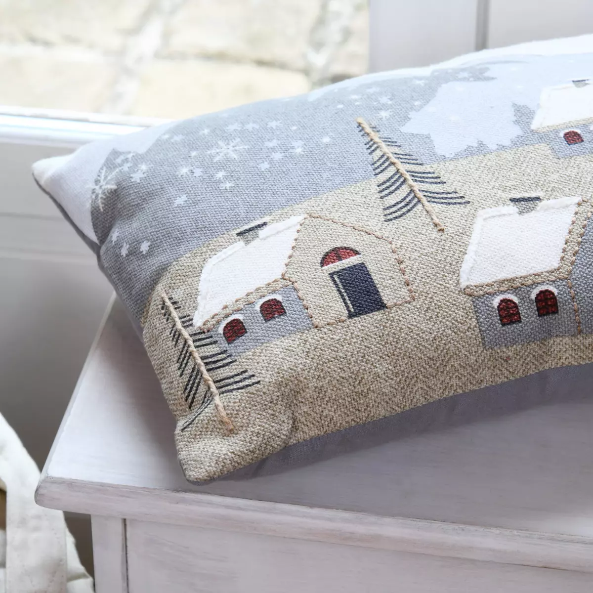 Cuscino rettangolare cotone (50 cm) Cornouailles Grigio