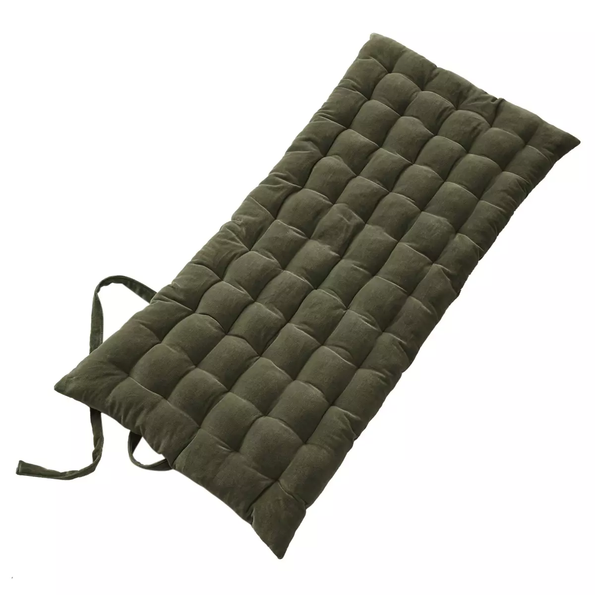 Matelas de sol velours de coton (60 x 120 cm) César Vert thym 5