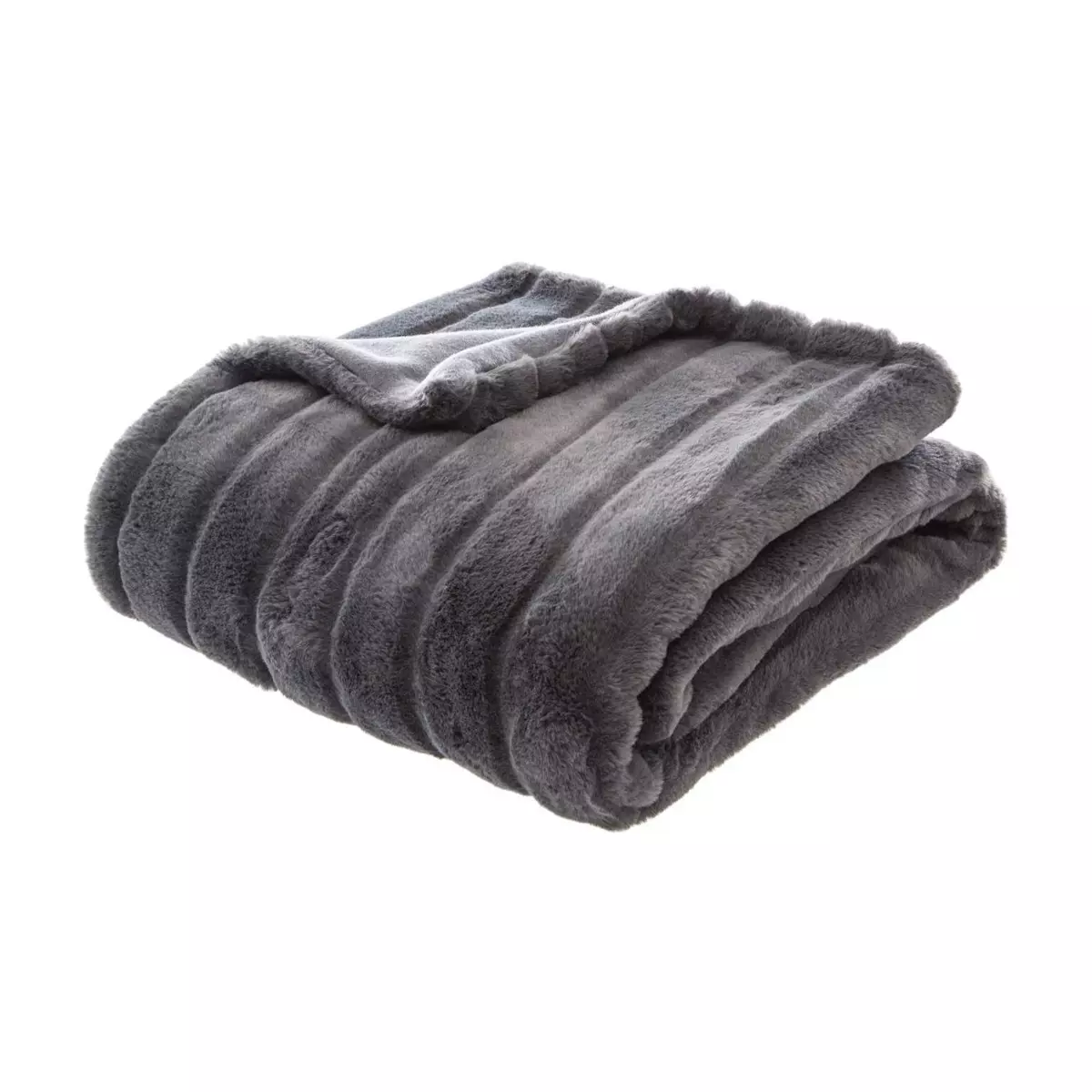 Plaid doux (160 cm) Manoir Gris foncé 3