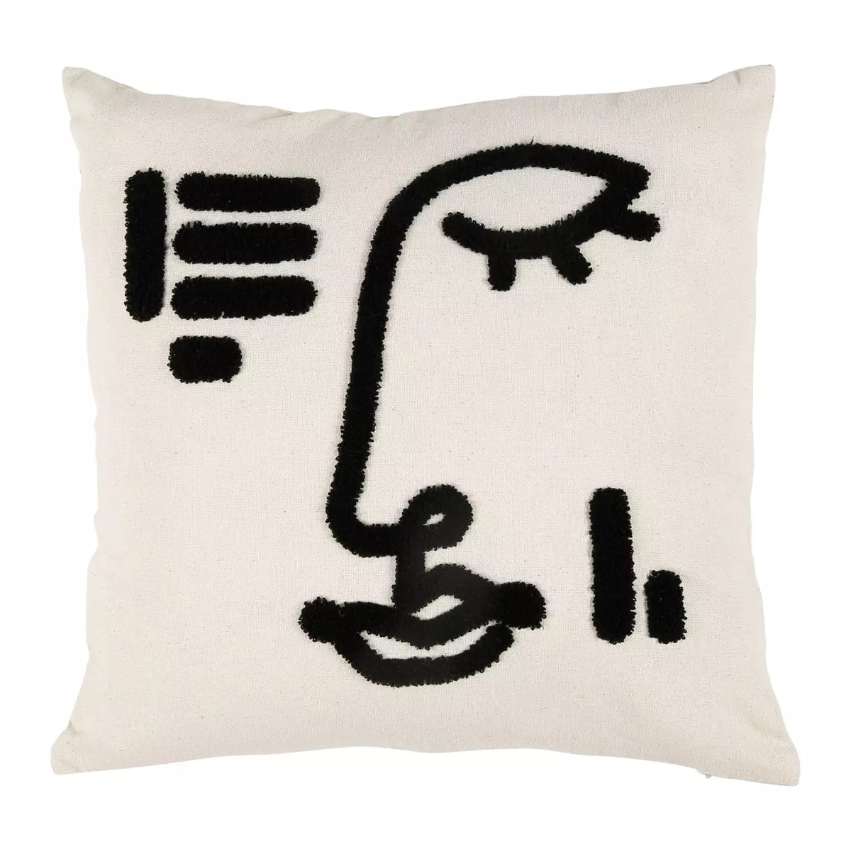 Housse de coussin carrée (40 cm) Portrait Blanche 2