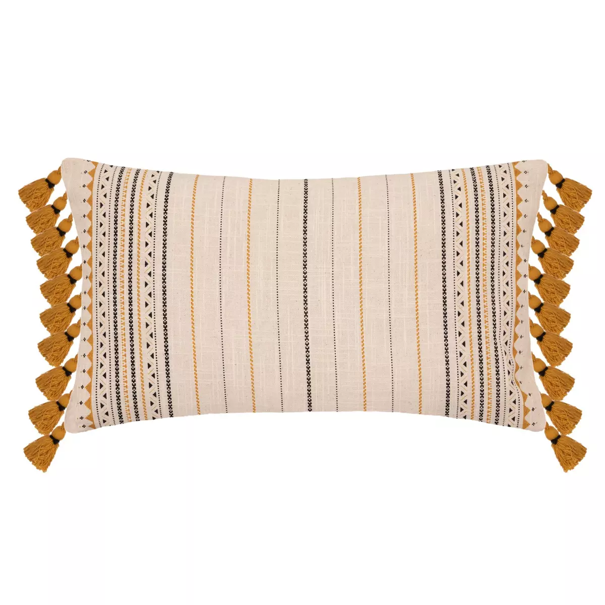 Housse de coussin rectangulaire (50 cm) Amady Jaune ocre 1