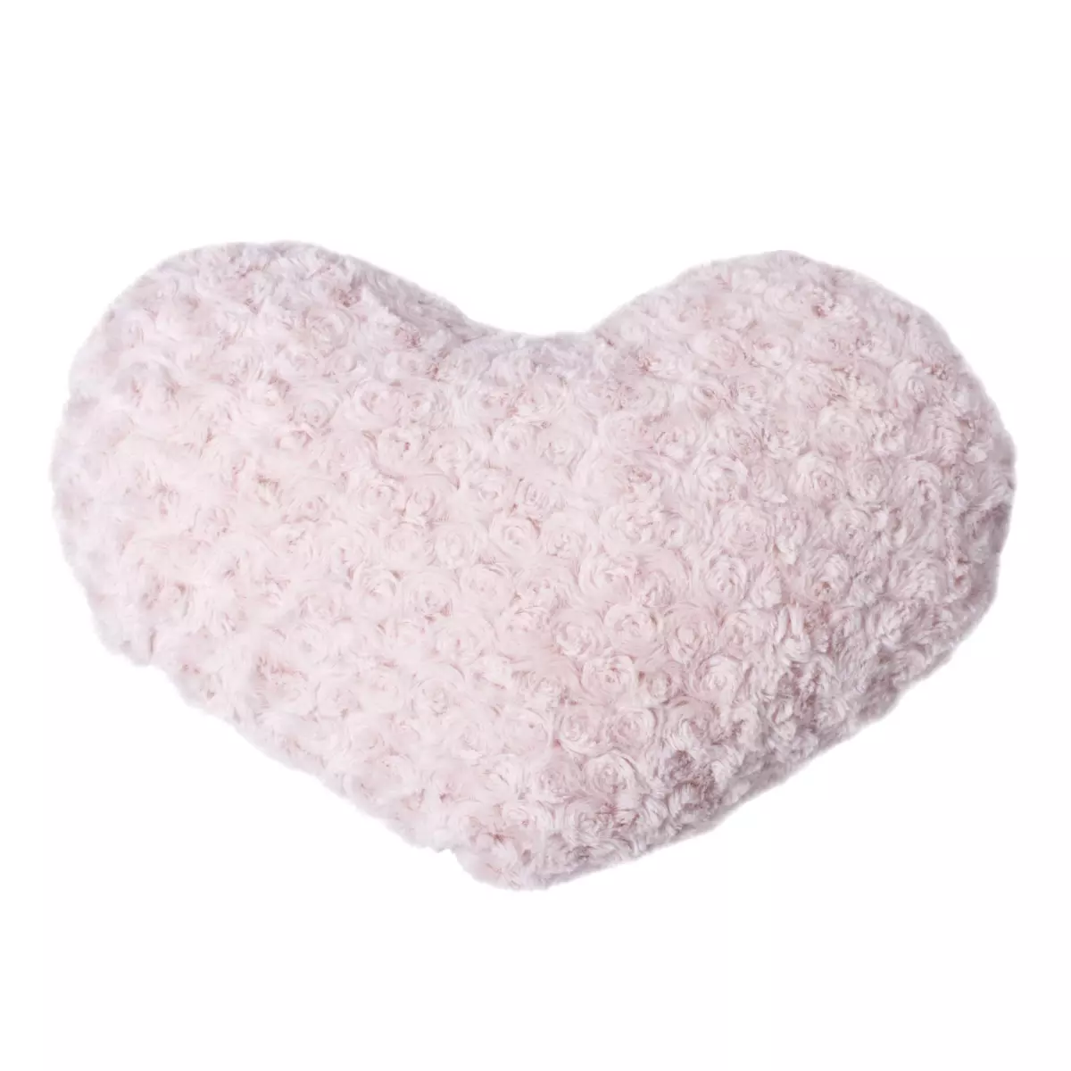 Coussin Cœur Bouclée Rose 1