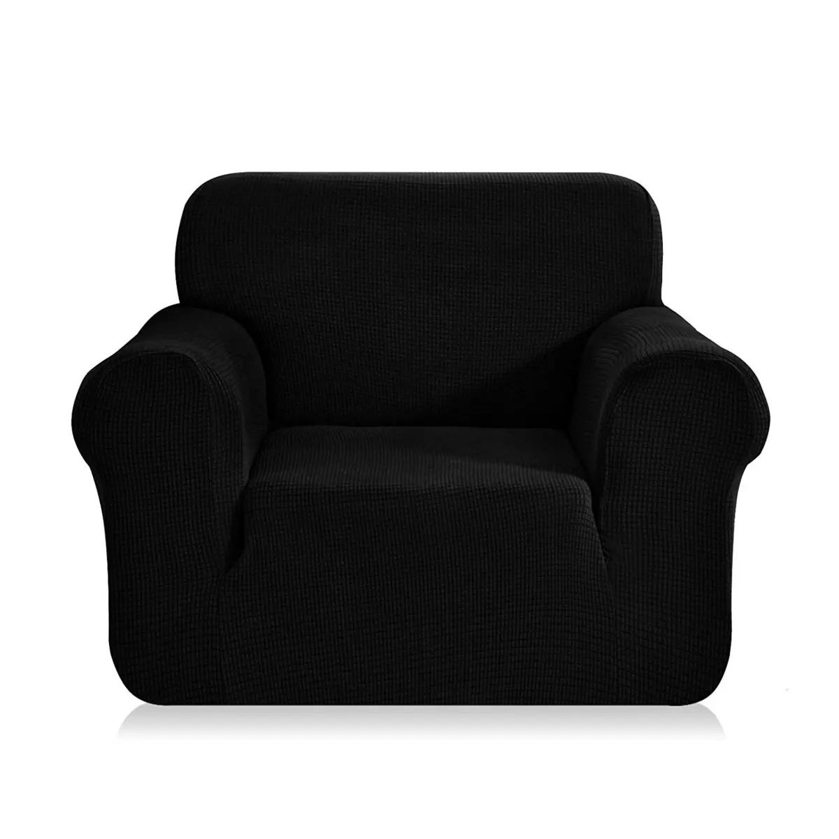 Housse de fauteuil extensible Prisca Noir ébène 4
