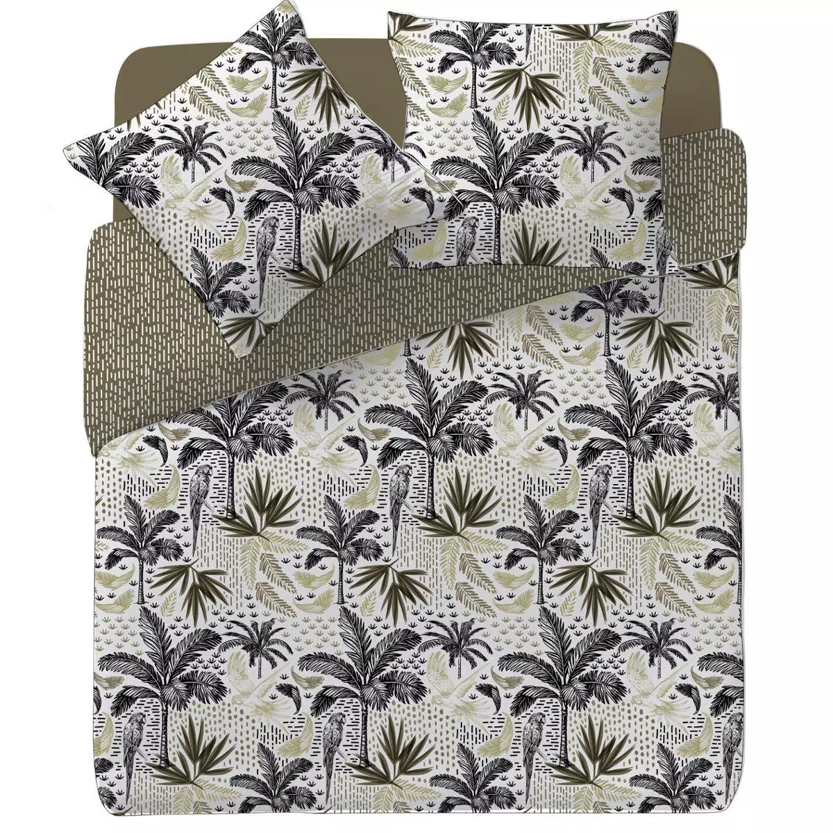 Housse de couette et deux taies coton (240 cm) Cuba Multicolore 2