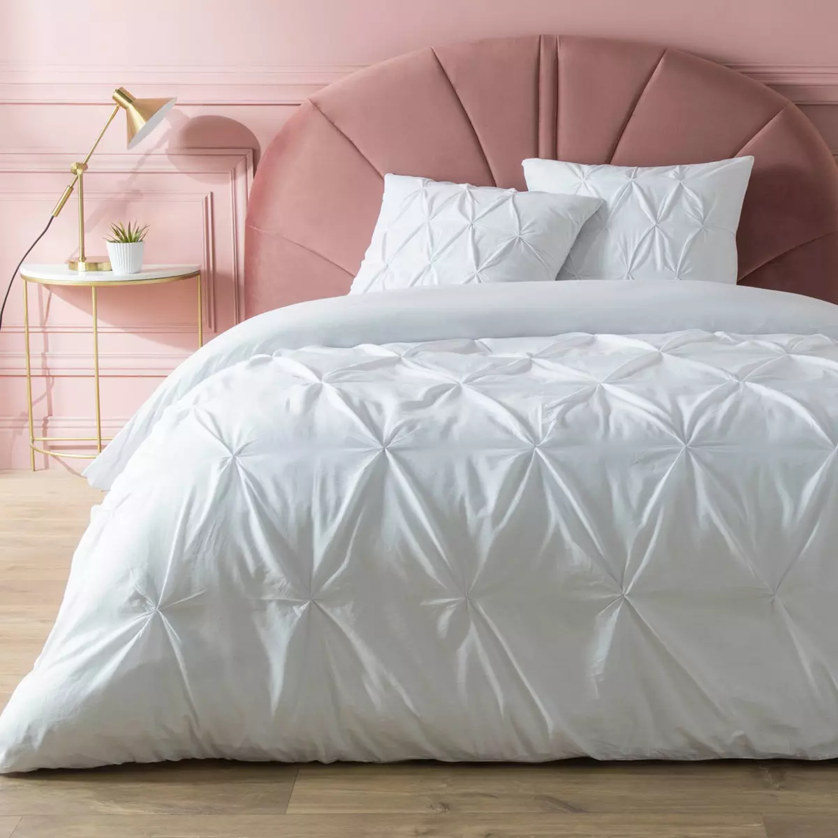 Baumwoll-Bettwäsche (240 cm) Heloise Weiß 1