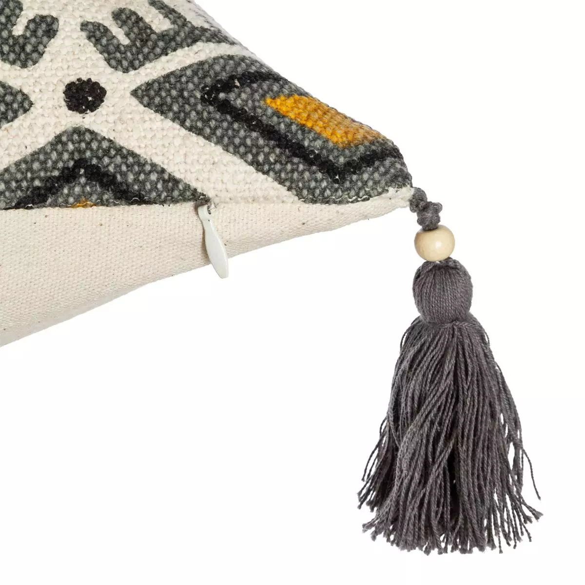 Housse de coussin carrée (40 cm) Azteq Pampil Ecru 5