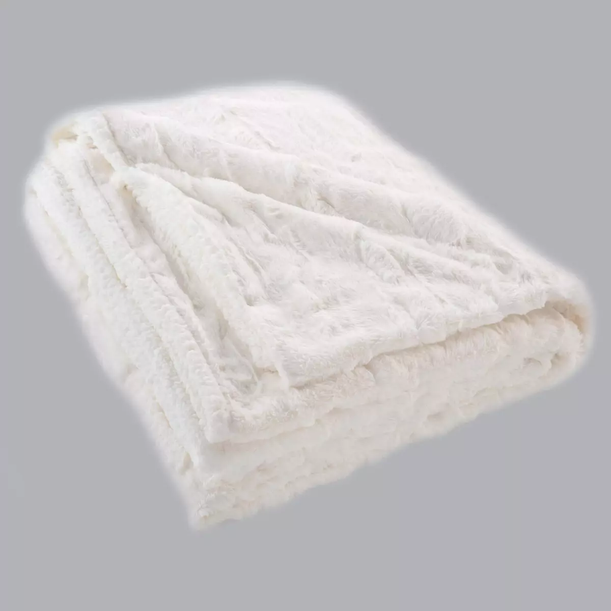 Kunstfelldecke (220 cm) Foxy Cremeweiß