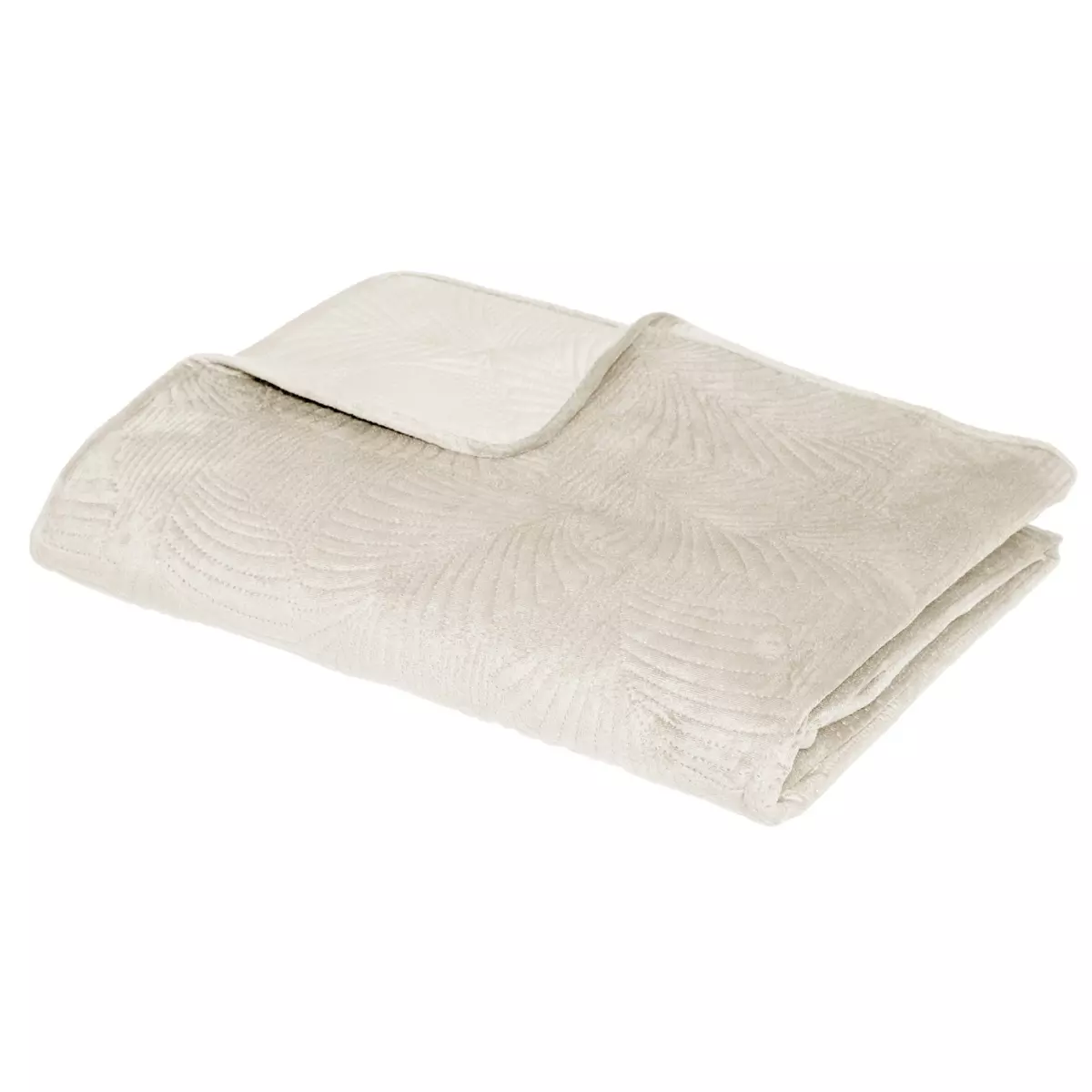 Bedsprei (260 x 240 cm) Feuilles Ivoor 3