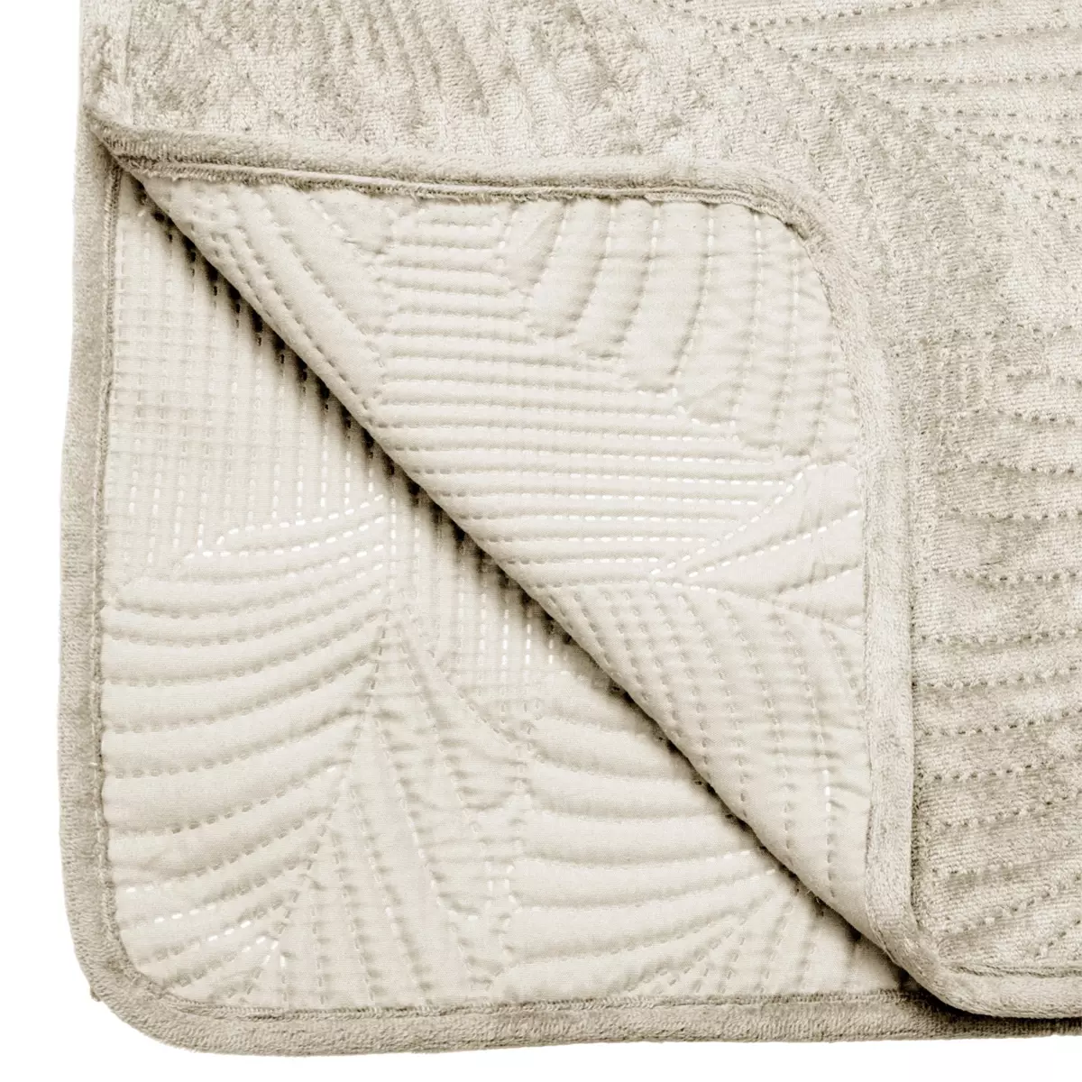 Bedsprei (260 x 240 cm) Feuilles Ivoor 4