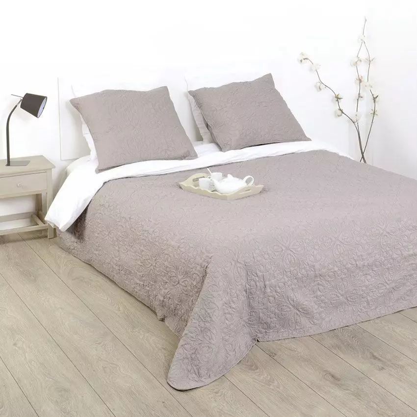 Bedsprei en kussenslopen (240 x 260 cm) Arabesque Taupe 2