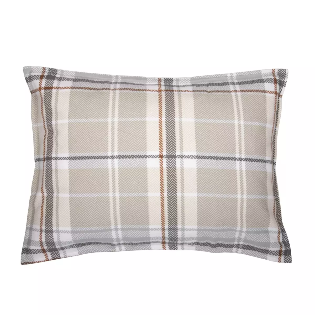 Federa rettangolare flanella di cotone (70 cm) Théa fantasia Grigio 1