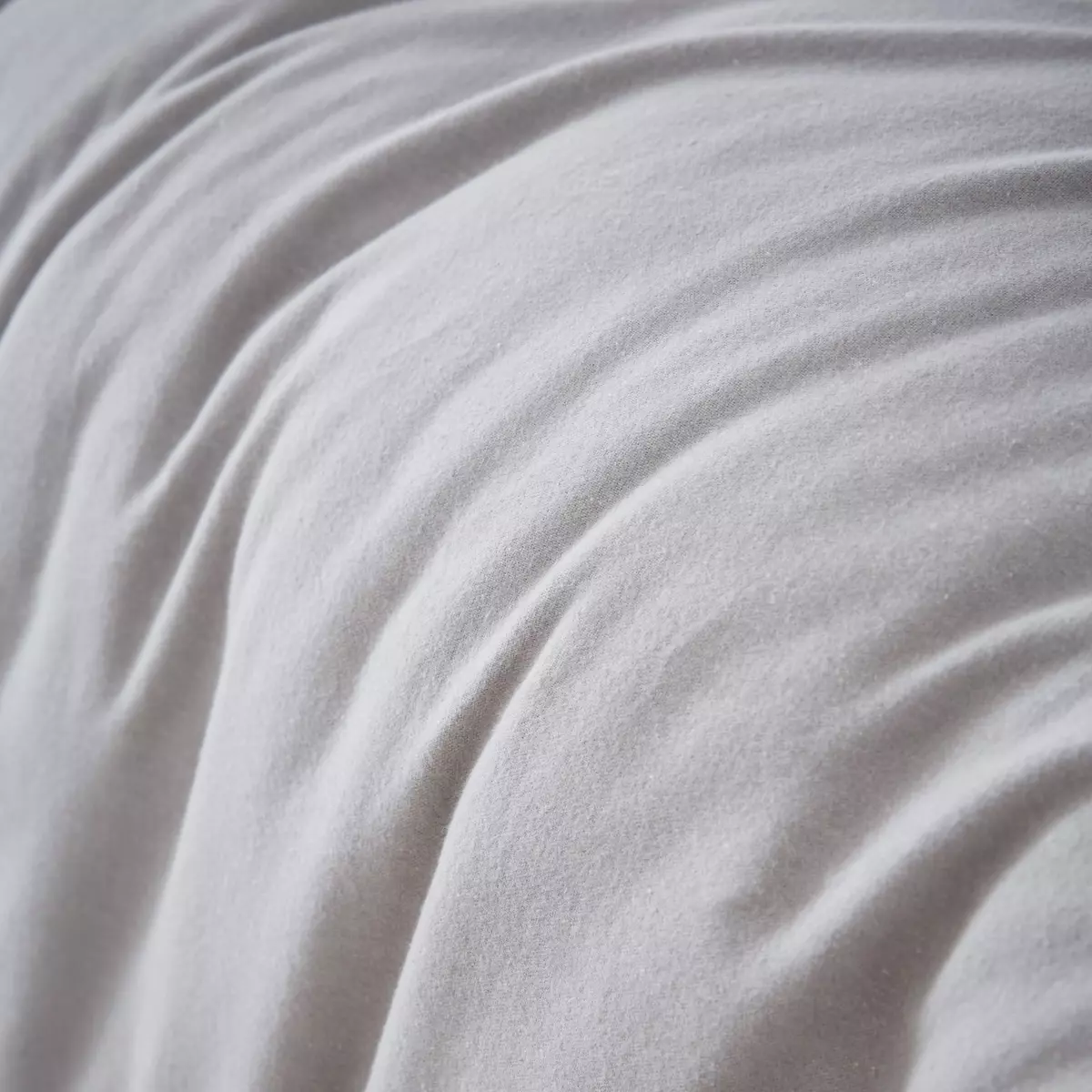 Housse de couette flanelle de coton (200 cm) Théa Gris clair 2