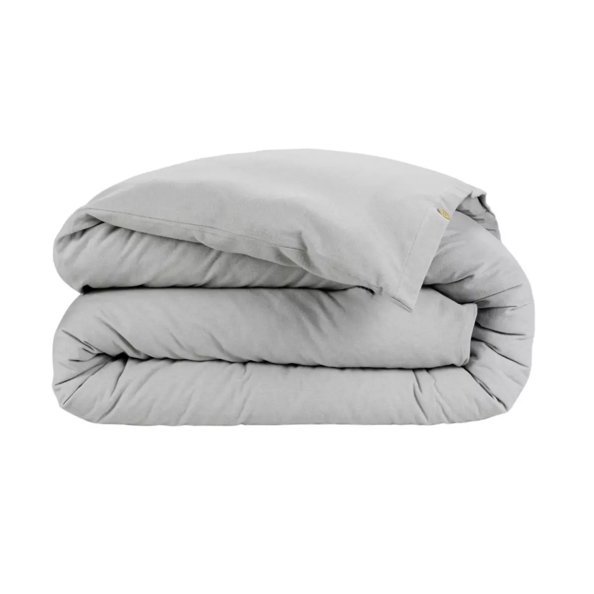 Housse de couette flanelle de coton (200 cm) Théa Gris clair 5