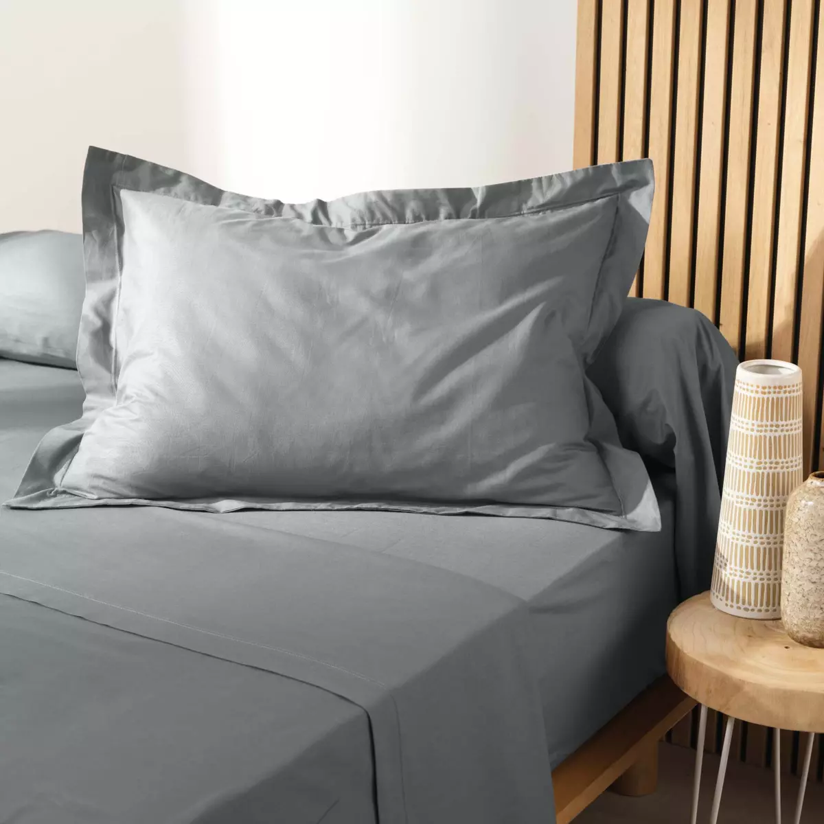 Federa rettangolare cotone bio (70 cm) Biolina Grigio 1