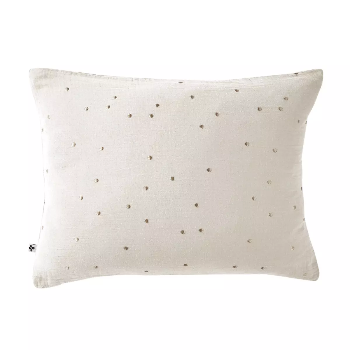 Federa rettangolare garza di cotone (70 cm) Gaïa Chic Beige pampa 2