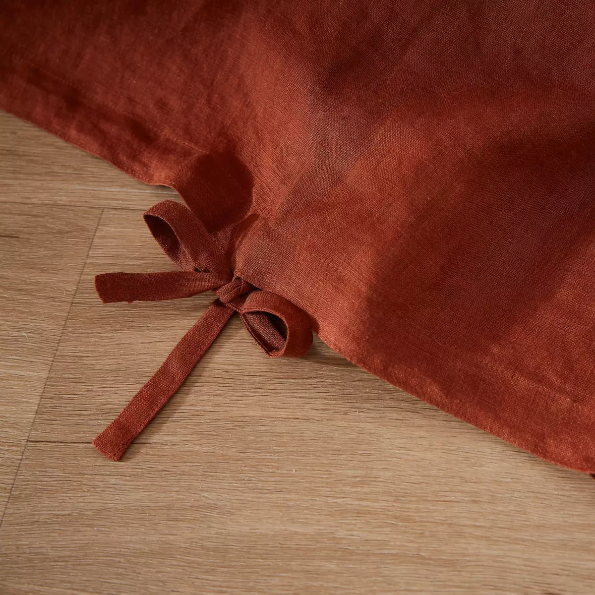 Housse de couette lin lavé (240 cm) Louise Terracotta 7