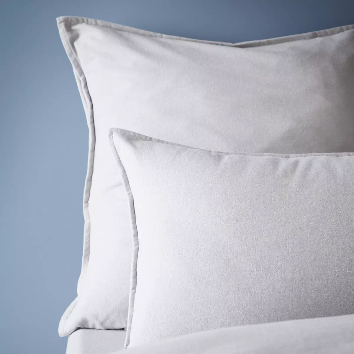 Federa rettangolare flanella di cotone (70 cm) Théa Grigio chiaro 2