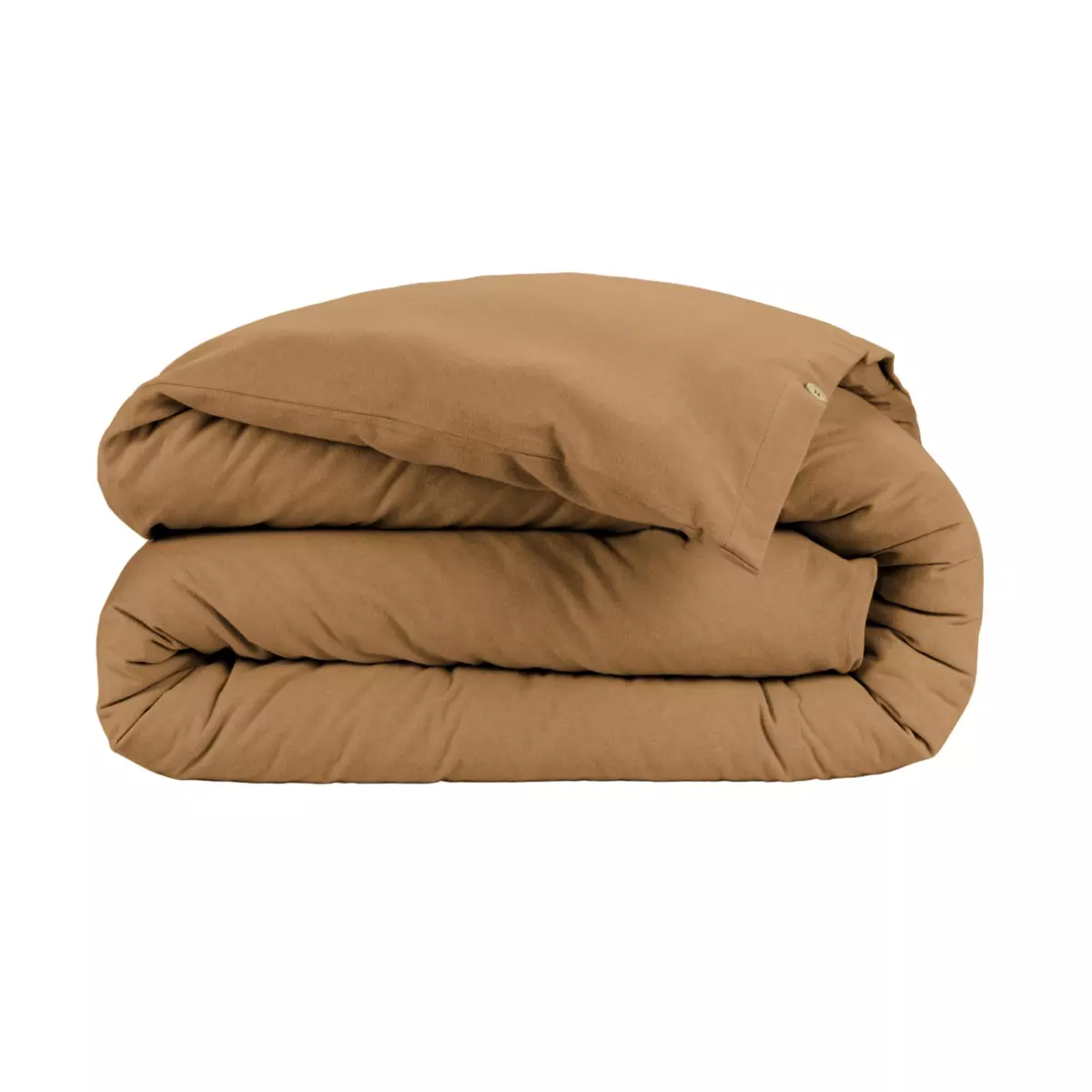 Housse de couette flanelle de coton (200 cm) Théa Camel 4