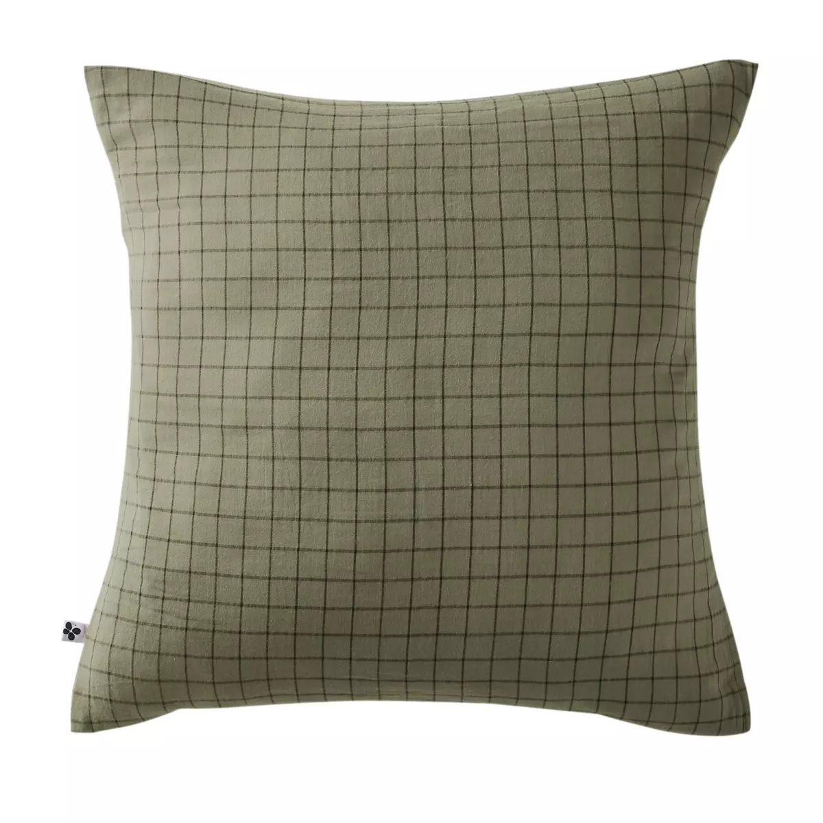 Taie d'oreiller carrée gaze de coton (60 cm) Gaïa Mix Vert romarin 2
