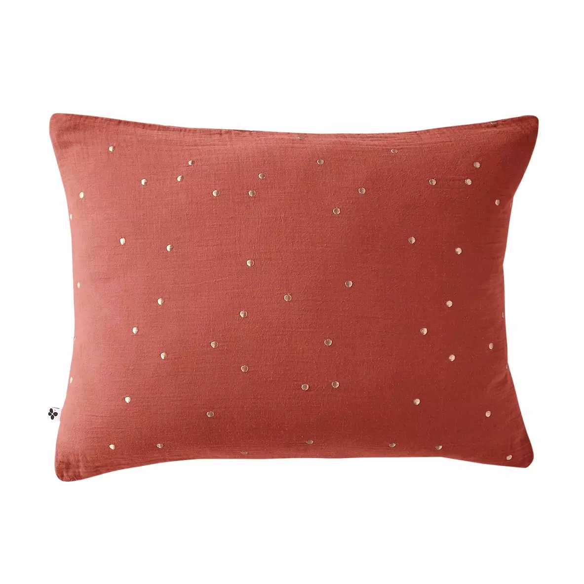 Taie d'oreiller rectangulaire gaze de coton (70 cm) Gaïa Chic Terracotta 2