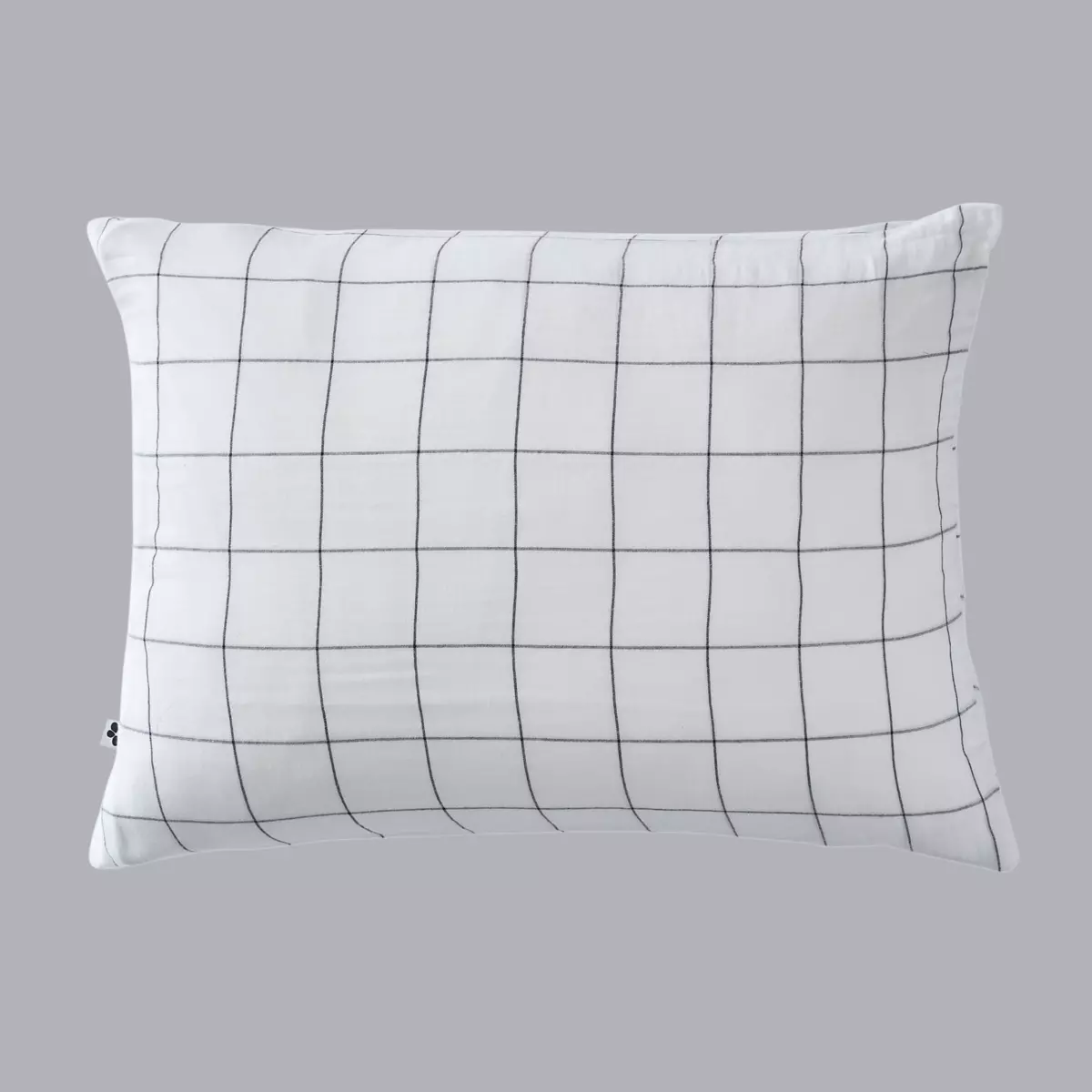 Taie d'oreiller rectangulaire gaze de coton (70 cm) Gaïa Match Blanc chantilly 2