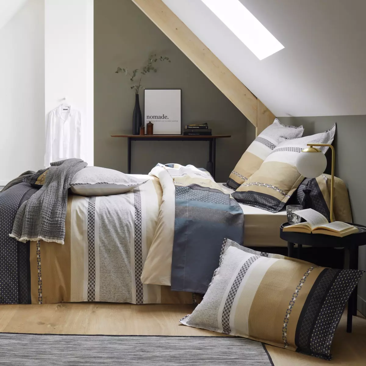 Federa rettangolare percalle di cotone Marlow Beige 3