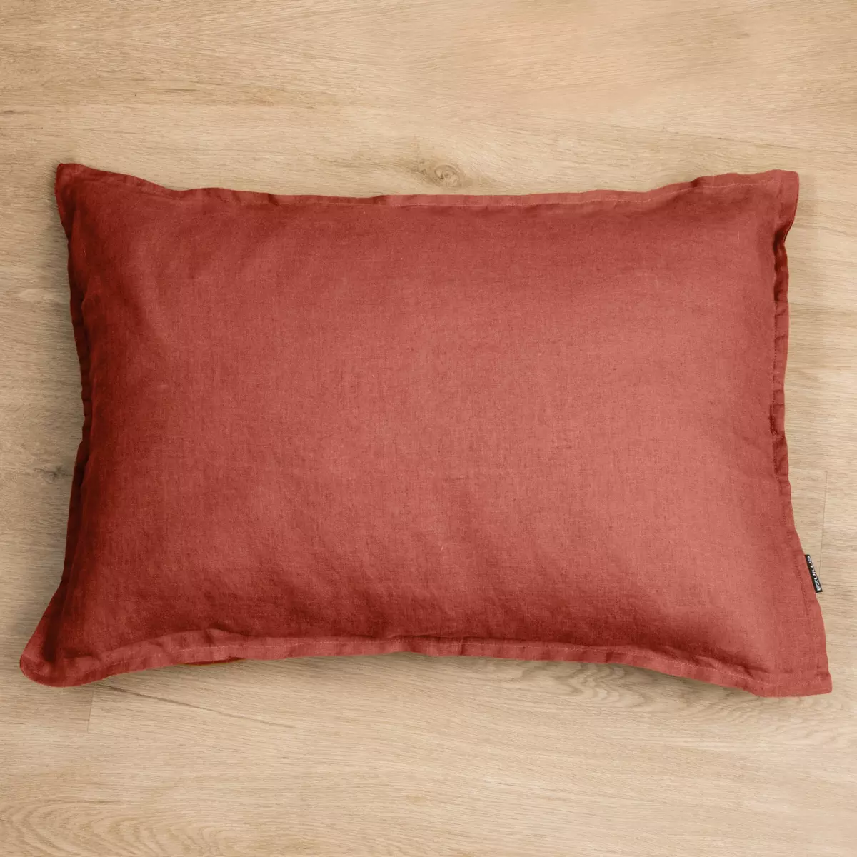Taie d'oreiller rectangulaire lin lavé (80 cm) Louise Terracotta 1