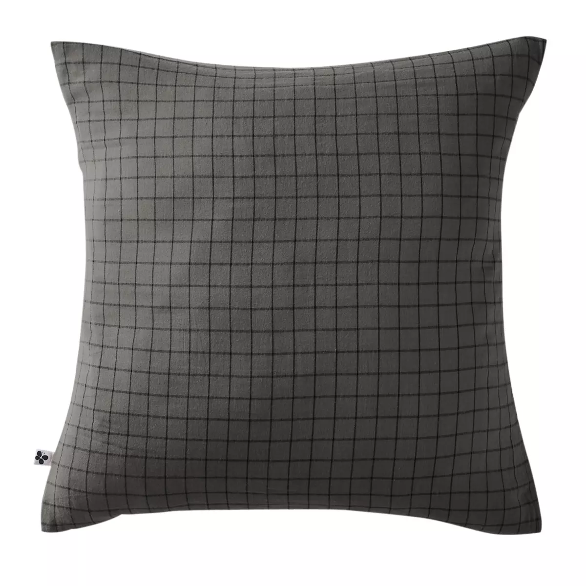 Federa quadrata garza di cotone (60 cm) Gaïa Mix Grigio granito 2