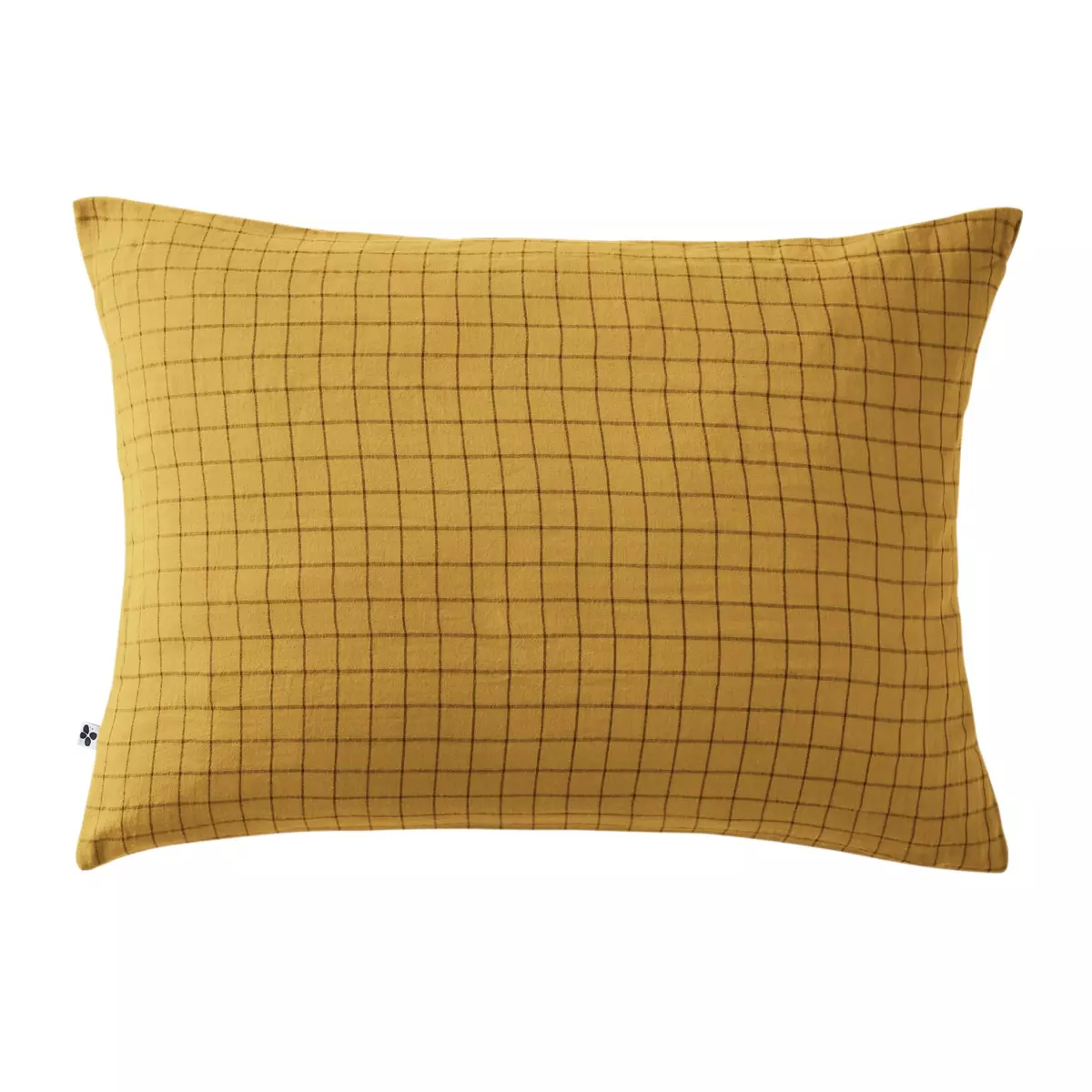 Taie d'oreiller rectangulaire gaze de coton (70 cm) Gaïa Mix Jaune safran 1