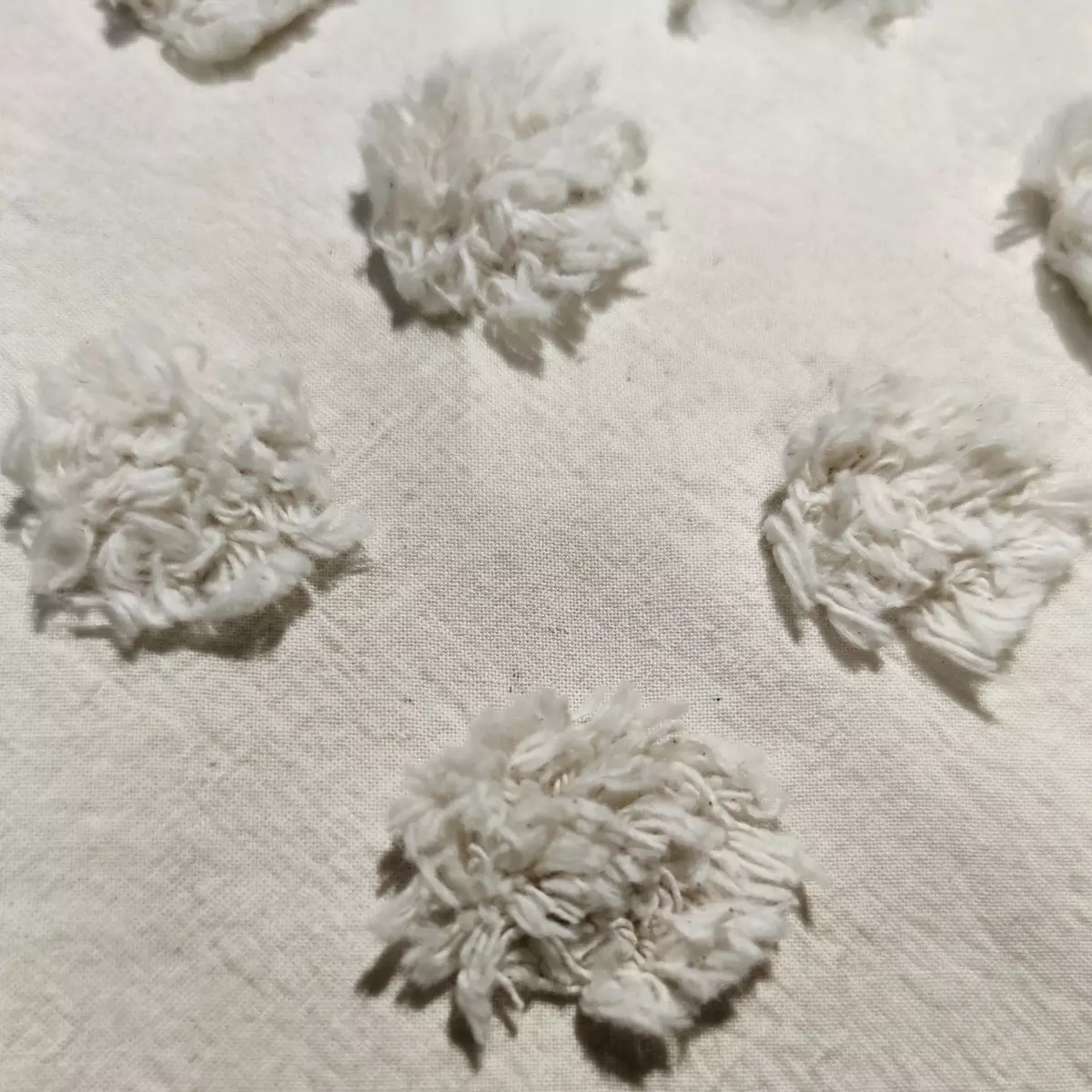 Housse de couette et deux taies coton lavé (260 cm) Moura Ecru 2