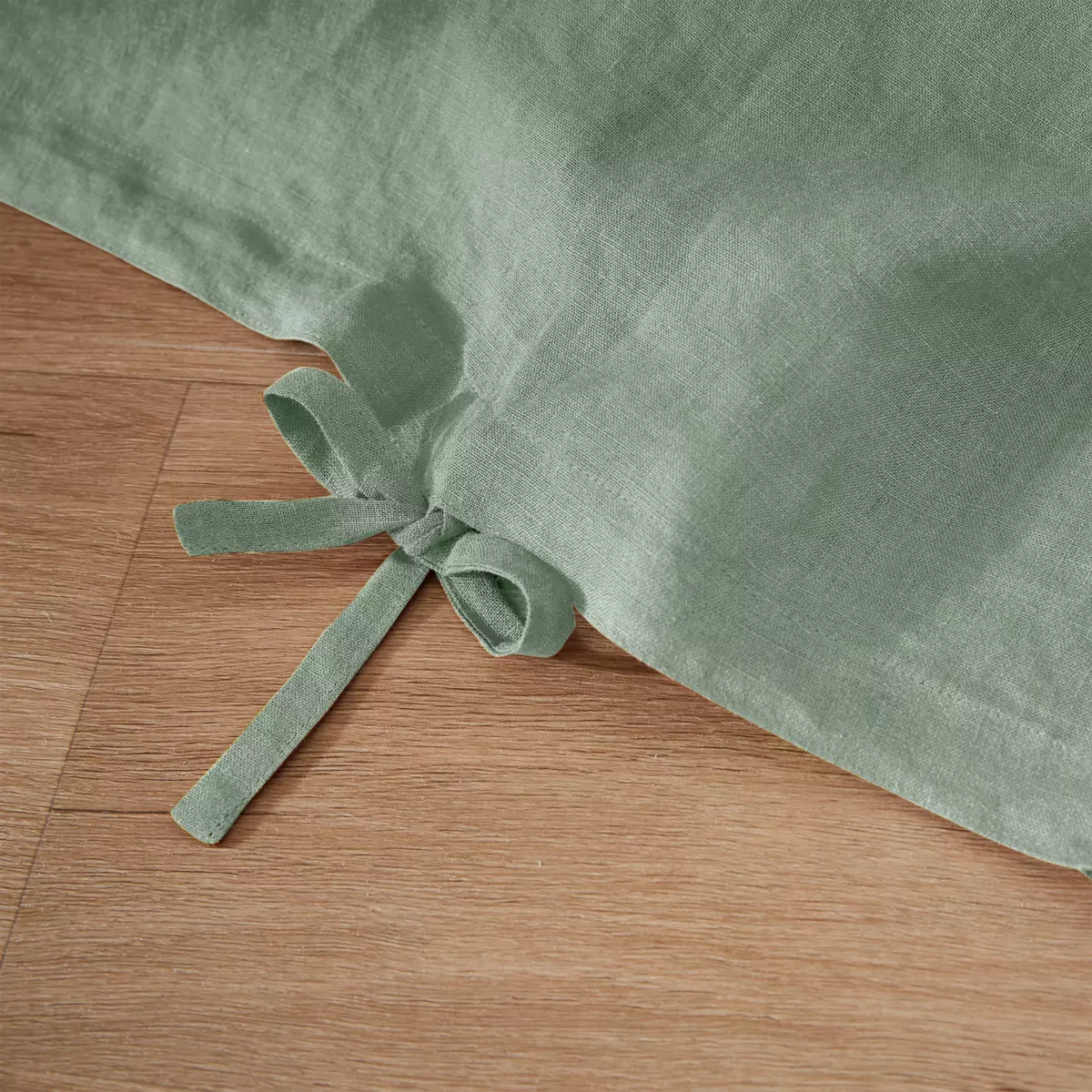 Housse de couette lin lavé (240 cm) Louise Vert eucalyptus 3