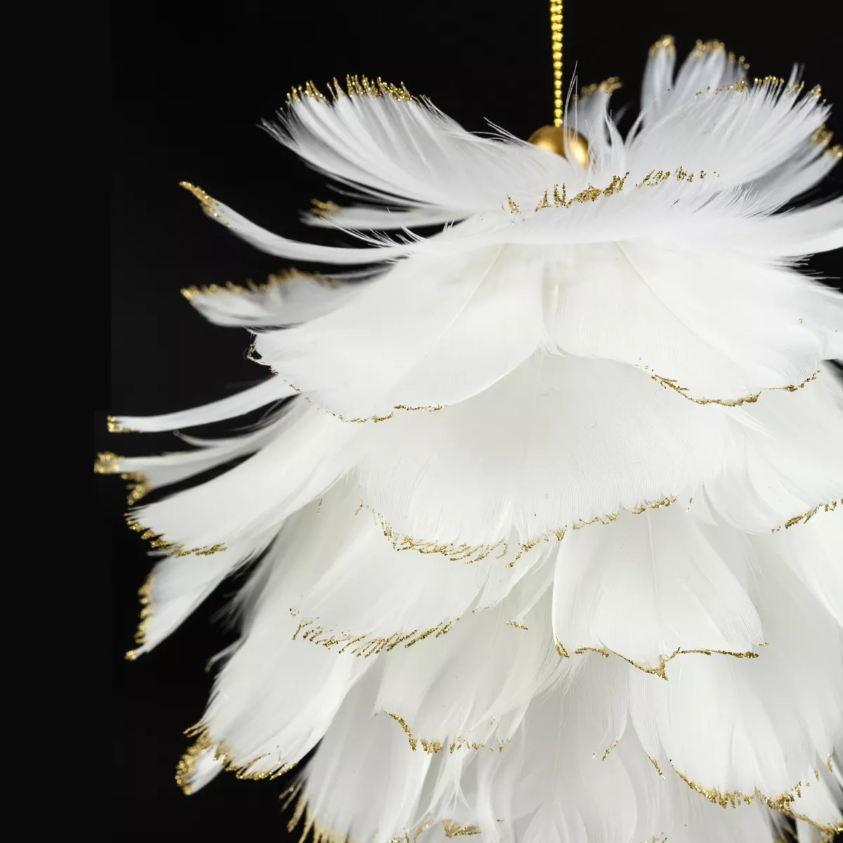 Deko-Kugel Feder Weiß 2