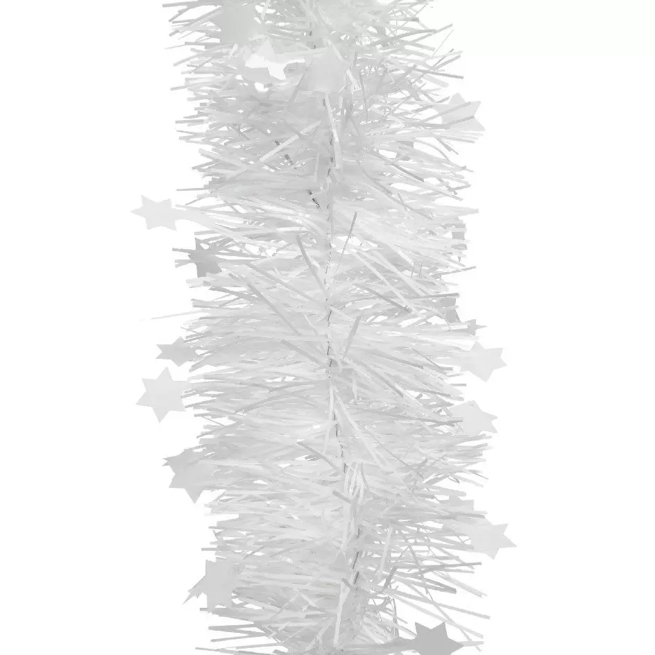 Girlande (D10 cm) mit Sternen Weiß 1