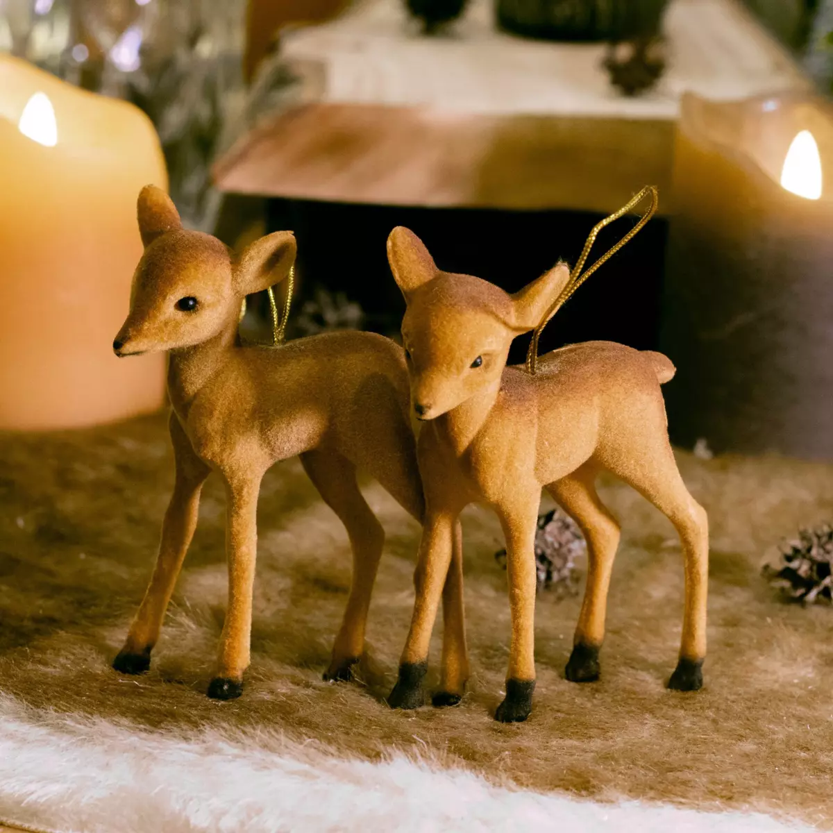 Lot de 2 faons à suspendre Pauly Chocolat 1