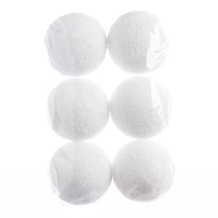 Confezione di 6 palline di Natale (D80 mm) Loula Bianco 2