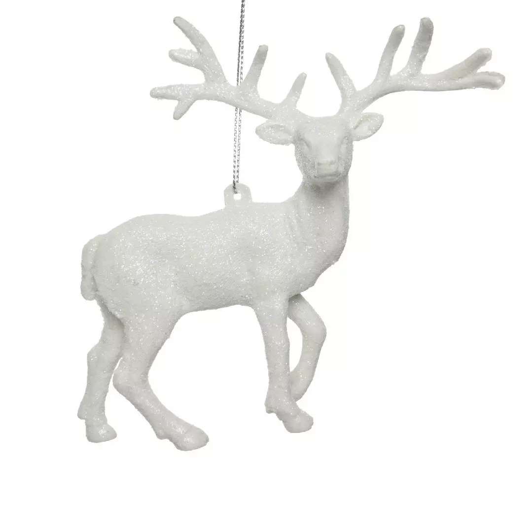 Renne à suspendre Strass Knut Blanc 2