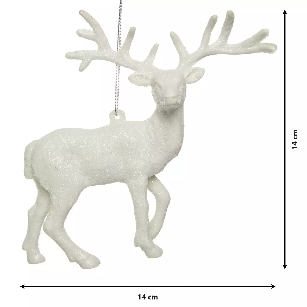 Renne à suspendre Strass Knut Blanc 3